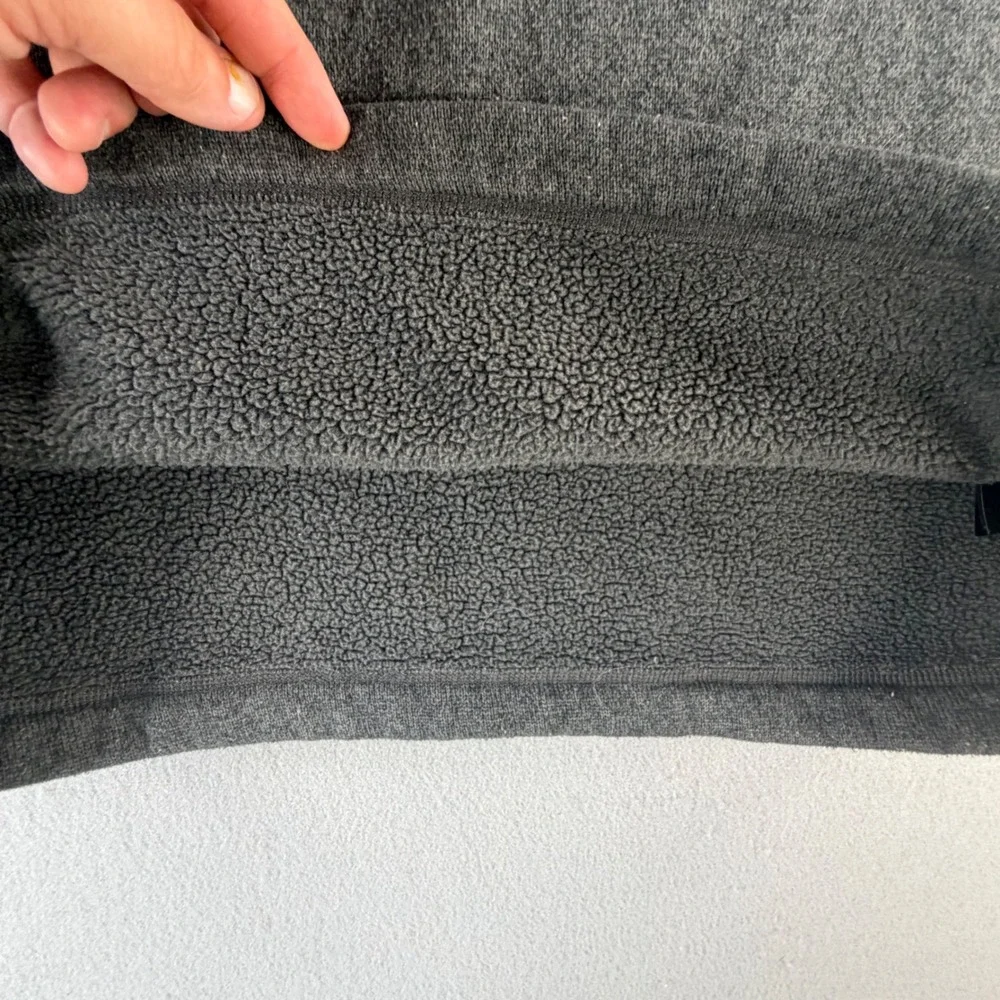 The North Face Gordon Lyons Quarter Zip Fleece Pullover Sweater Gray Mens Large